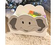 Slon - pojízdný box na hračky, 60 cm